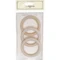 Go Anelli in legno fatti a mano - 68 mm - 3 pezzi