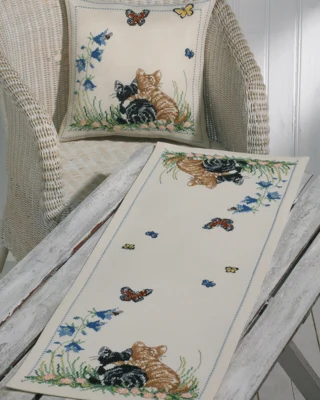 Kit Ricamo Amici Gatti 35 x 95 cm