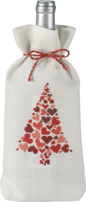 Kit di Ricamo Albero di Natale con Cuori 16 x 28 cm