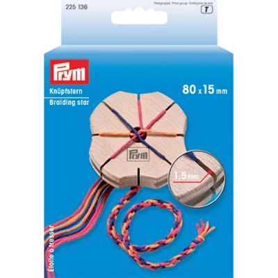 Prym Stella per annodare, legno, piccola (80 mm)