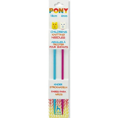 Set ferri da maglia per bambini Pony, 18 cm