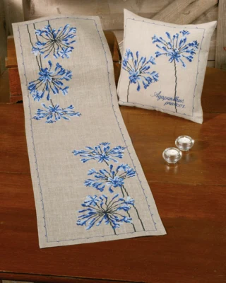Kit da ricamo Agapanthus 40 x 40 cm