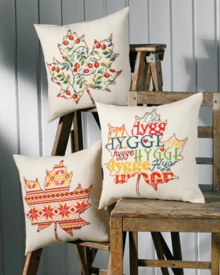 Kit da ricamo Foglia con motivo 40x40 cm