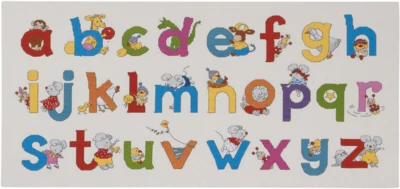 Kit da ricamo Happy Friends ABC R5391 30 x 65 cm