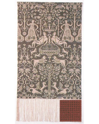 Kit per ricamo Beidewand rosso 85 x 147 cm
