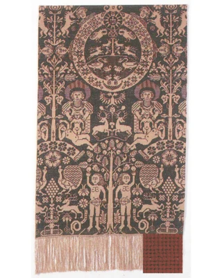 Kit per ricamo Beidewand rosso 82 x 146 cm