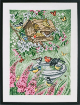 Kit per ricamo Uccelli nel giardino 45 x 59 cm