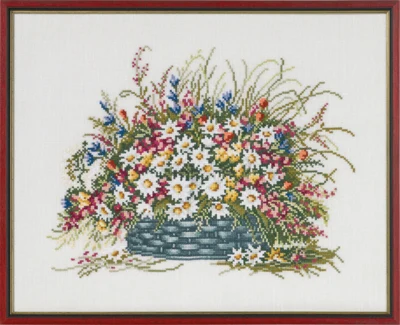 Kit Ricamo Cesto di Fine Estate 40 x 32 cm