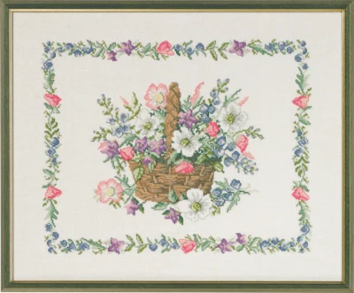 Kit da Ricamo Cesto di Fiori 49 x 40 cm