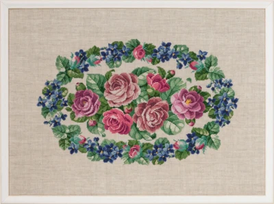 Kit Ricamo Rose 60 x 44 cm