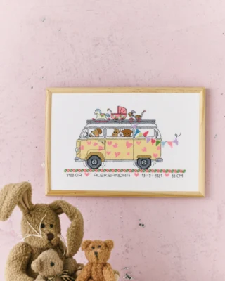 Kit Ricamo Autobus delle Ragazze R5799 30 x 20 cm