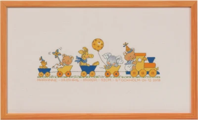 Kit Ricamo Bobbi/treno 40x23cm