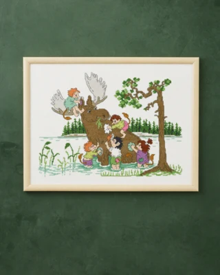 Kit da Ricamo Alce Lavaggio 40 x 30 cm