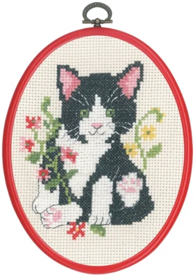 Kit Ricamo Gatto Nero m/5959/30 13 x 18 cm