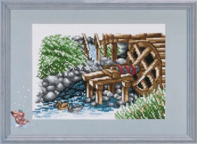Kit per ricamo Mulino incl. PP2313 29 x 20 cm
