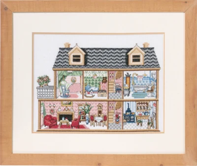 Kit da ricamo Casa delle bambole antica R5488/00 39 x 32 cm