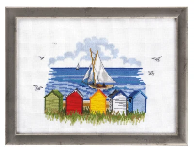 Kit Ricamo Barche a Vela dalla Terra 21 x 29 cm R5365
