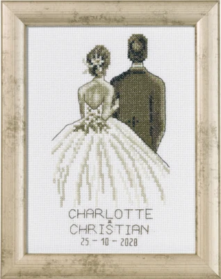Kit da Ricamo Tono su Tono Matrimonio R535914x19