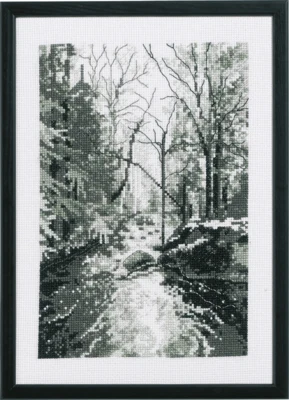 Kit Ricamo Ruscello della Foresta 21 x 29 cm