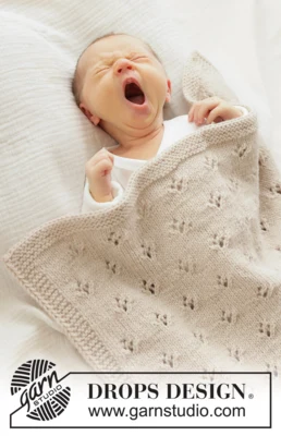 51-3 Honey Haze Blanket by DROPS Design