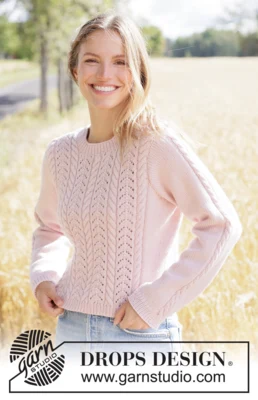 267-1 Forever Rose Sweater by DROPS Design