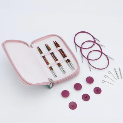 KnitPro Symfonie 2 Set di Ferri Circolari Componibili, Starter Set, 13 cm