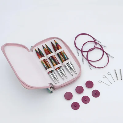 KnitPro Symfonie 2 Set di Ferri Circolari Componibili, Chunky, 13 cm