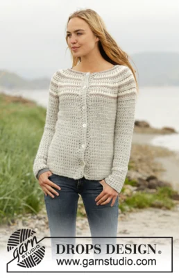 173-38 Cardigan Misty Mountain di DROPS Design