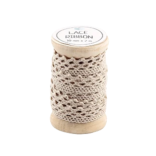 Go Nastro di pizzo fatto a mano (beige)