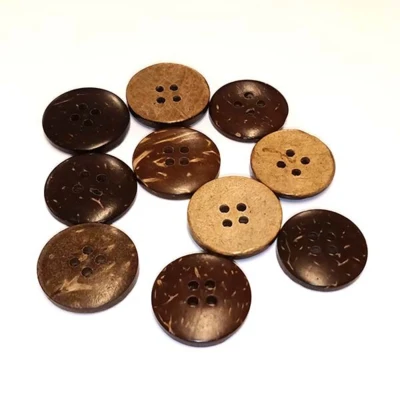 HobbyArts Bottoni in Cocco, 20 mm, 10 pz