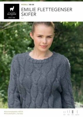 DSA60-20 Maglione intrecciato Emilie Ardesia