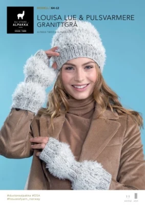 DSA64-12 Louisa Hat &amp; Pulse Warmer granito grigio