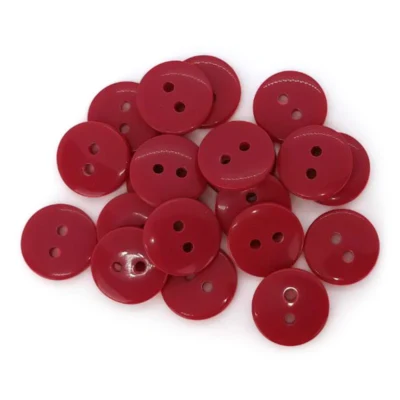 Bottoni rotondi in plastica HobbyArts Ciliegio scuro, 12.5 mm, 20 pezzi