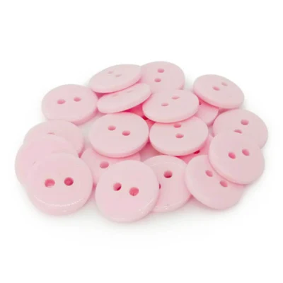 Bottoni rotondi in plastica HobbyArts Rosa chiaro, 12.5 mm, 20 pezzi
