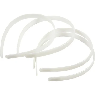 Hårbøjle Plast Hvid, 13 mm