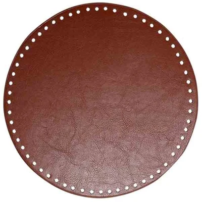 Go Handmade Taske Kurve Base, PU Læder, Rund, 25 cm 22305 Brun