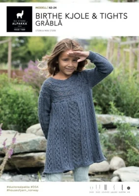DSA62-24 Abito e collant Birthe - Grigio Blu