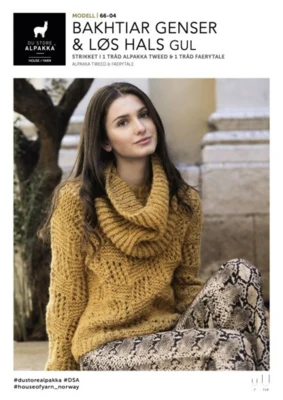 DSA66-04 Maglione Bakhtiar e collo ampio Giallo