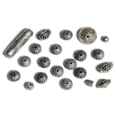 Craft Line Metal look Perler 25g Antik sølv