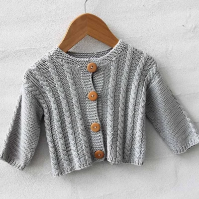 Vai a cavo cardigan fatto a mano