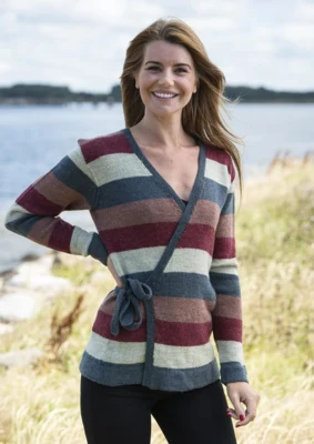 Blusa Avvolgente a Righe Larghe