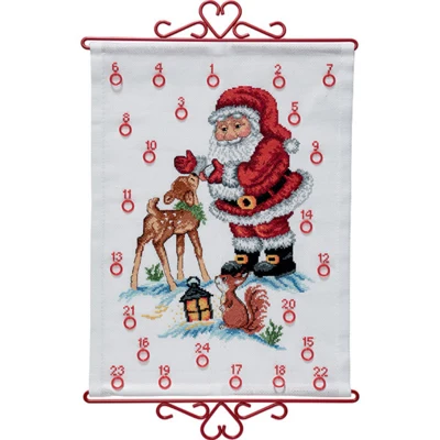 Kit ricamo Babbo Natale con cervo