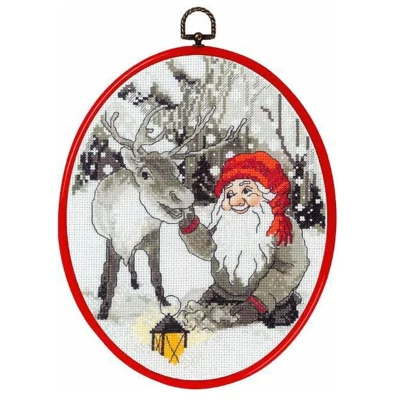 Broderikit Nisse & rensdyr