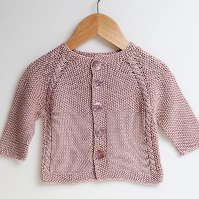 Vai Cardigan fatto a mano Moss Stitch