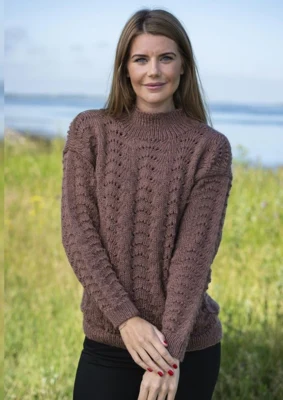1761 Maglia da donna con motivo a buchi