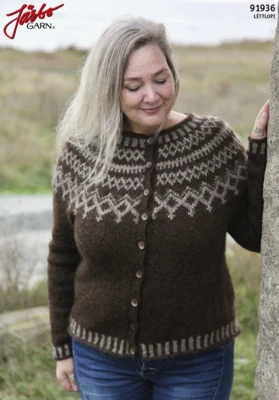 91936 Sjön - Maglia con marsupio in maglia fantasia Pattern