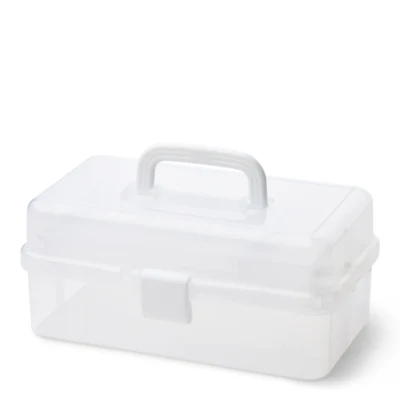 Scatola in plastica con coperchio Trasparente 30,5 x 16,5 cm, 10 scomparti