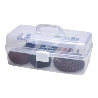 Plastboks med låg Transparent 39,5 x 19,5 cm, 10 rum