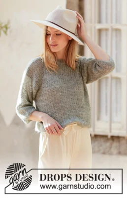 210-17 City Streets Sweater by DROPS Design