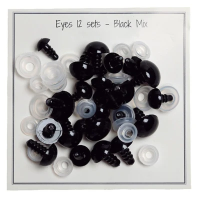 Go Handmade Sikkerhedsøjne Mix (12 par)